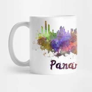 Panama city skyline in watercolor Mug